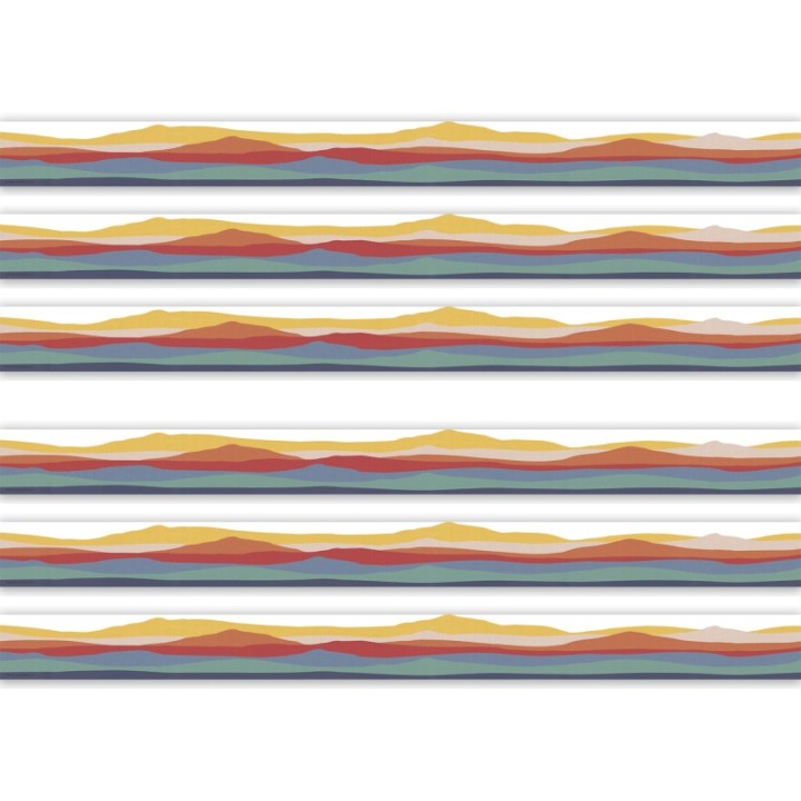 Teacher Created Resources® Moving Mountains Road Trip On the Horizon Die-Cut Border Trim, 35 Feet Per Pack, 6 Packs