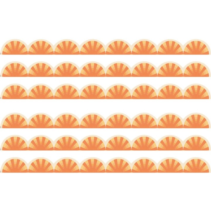 Teacher Created Resources® Moving Mountains Road Trip Sunshine Die-Cut Border Trim, 35 Feet Per Pack, 6 Packs