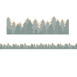 Teacher Created Resources® Moving Mountains Road Trip Trees Die-Cut Border Trim, 35 Feet