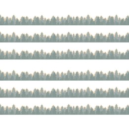 Teacher Created Resources® Moving Mountains Road Trip Trees Die-Cut Border Trim, 35 Feet Per Pack, 6 Packs