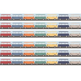 Teacher Created Resources® Moving Mountains Road Trip Camper Vans Straight Border Trim, 35 Feet Per Pack, 6 Packs