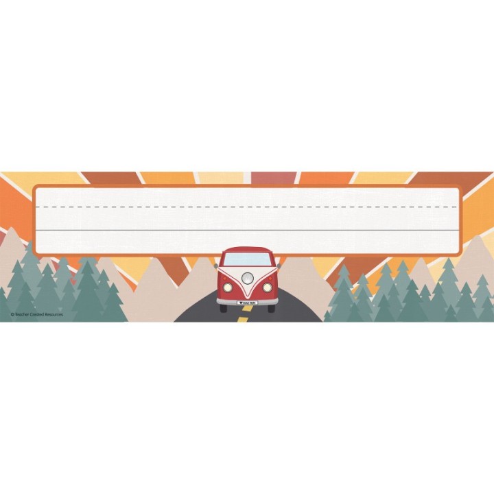 Teacher Created Resources® Moving Mountains Road Trip Flat Name Plates, Pack of 36