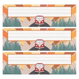 Teacher Created Resources® Moving Mountains Road Trip Flat Name Plates, 36 Per Pack, 3 Packs