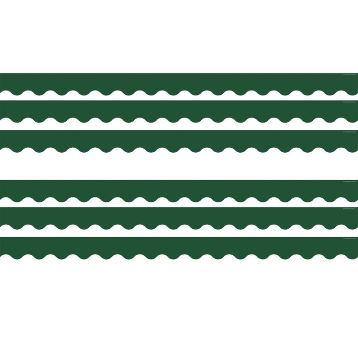 Teacher Created Resources® Pine Green Scalloped Border Trim, 35 Feet Per Pack, 6 Packs