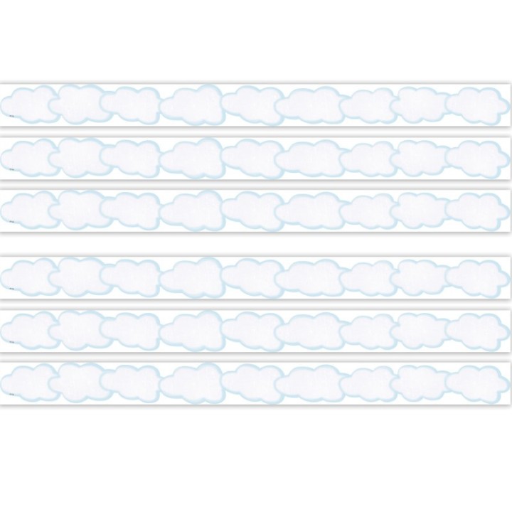 Teacher Created Resources® Clouds Die-Cut Border Trim, 35 Feet Per Pack, 6 Packs