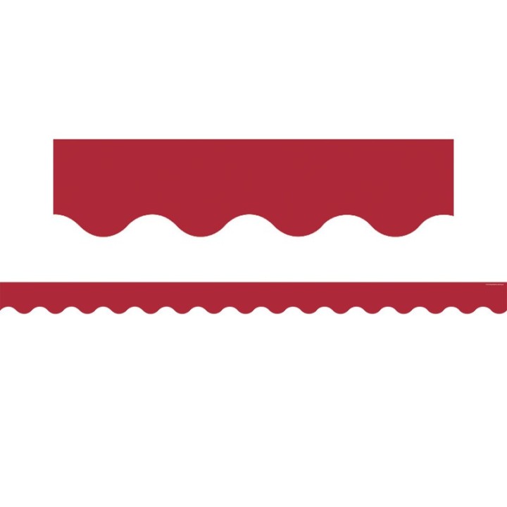 Teacher Created Resources® Cranberry Red Scalloped Border Trim, 35 Feet