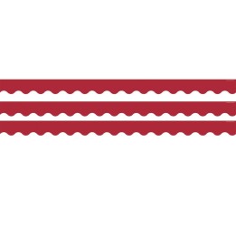 Teacher Created Resources® Cranberry Red Scalloped Border Trim, 35 Feet Per Pack, 3 Packs