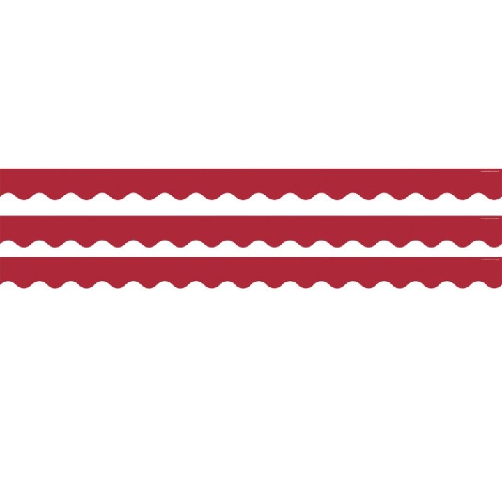 Teacher Created Resources® Cranberry Red Scalloped Border Trim, 35 Feet Per Pack, 3 Packs