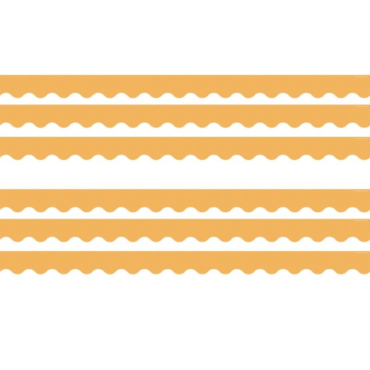 Teacher Created Resources® Golden Sun Scalloped Border Trim, 35 Feet Per Pack, 6 Packs