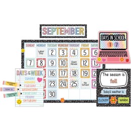 Teacher Created Resources® Cool for School Calendar Bulletin Board Set, 110 Pieces