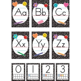 Teacher Created Resources® Cool for School Composition Alphabet Bulletin Board Set, 37 Pieces