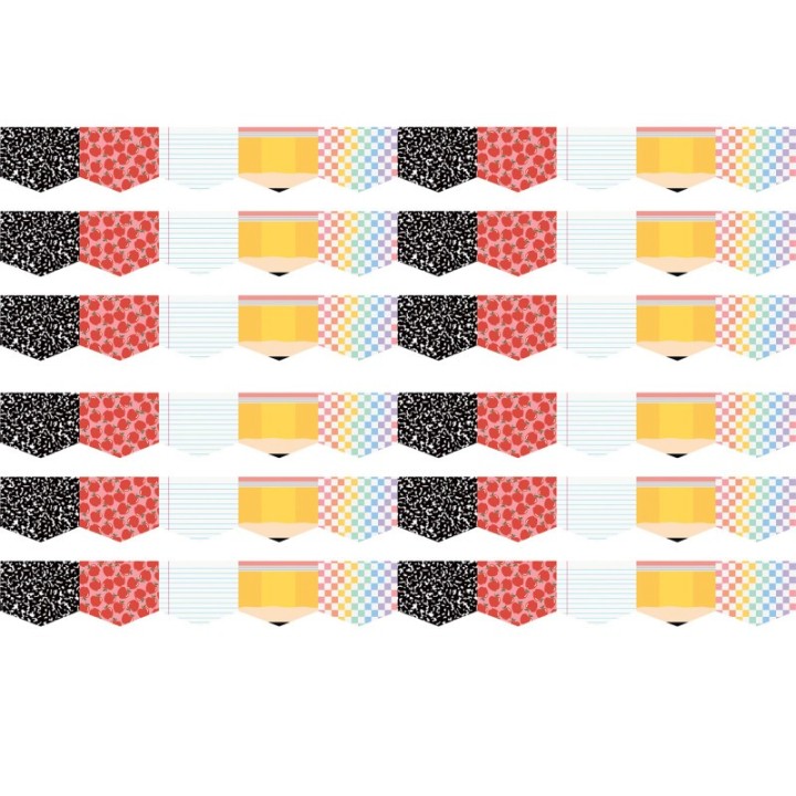 Teacher Created Resources® Cool for School Die-Cut Border Trim, 35 Feet Per Pack, 6 Packs