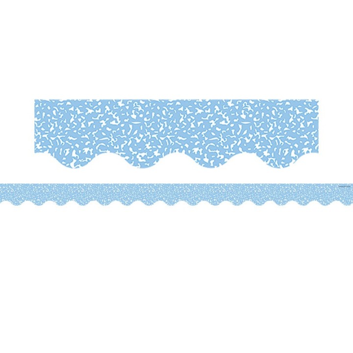 Teacher Created Resources® Composition Blue Scalloped Border Trim, 35 Feet