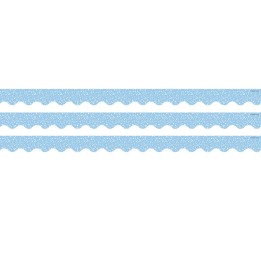 Teacher Created Resources® Composition Blue Scalloped Border Trim, 35 Feet Per Pack, 3 Packs