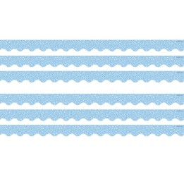 Teacher Created Resources® Composition Blue Scalloped Border Trim, 35 Feet Per Pack, 6 Packs