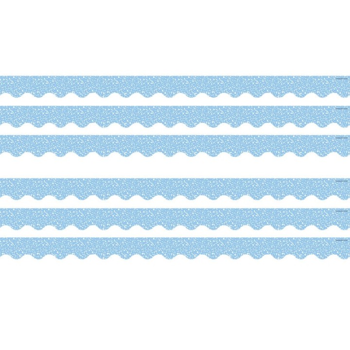 Teacher Created Resources® Composition Blue Scalloped Border Trim, 35 Feet Per Pack, 6 Packs