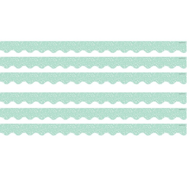 Teacher Created Resources® Composition Green Scalloped Border Trim, 35 Feet Per Pack, 6 Packs