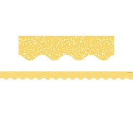 Teacher Created Resources® Composition Yellow Scalloped Border Trim, 35 Feet