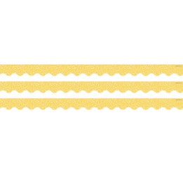 Teacher Created Resources® Composition Yellow Scalloped Border Trim, 35 Feet Per Pack, 3 Packs