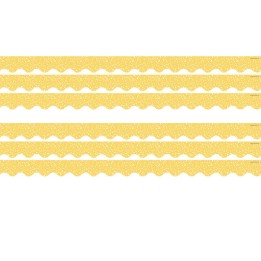 Teacher Created Resources® Composition Yellow Scalloped Border Trim, 35 Feet Per Pack, 6 Packs