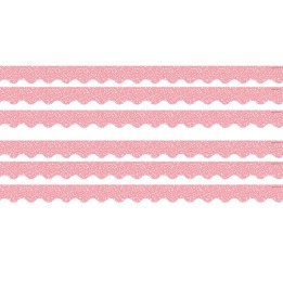 Teacher Created Resources® Composition Pink Scalloped Border Trim, 35 Feet Per Pack, 6 Packs