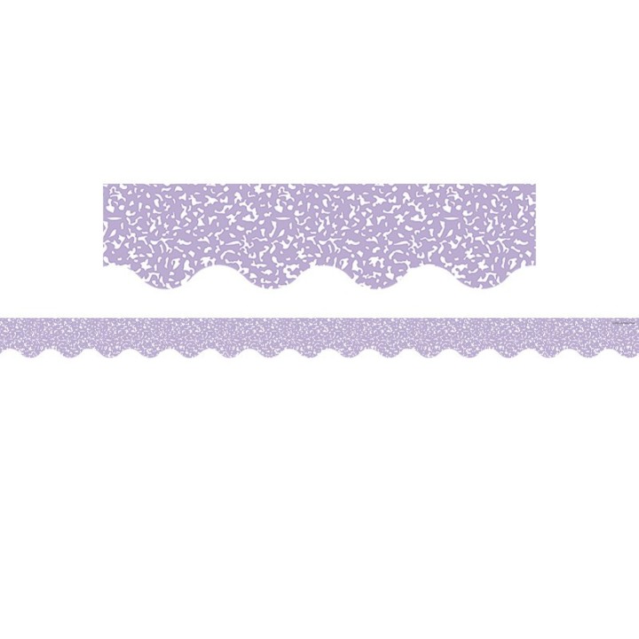 Teacher Created Resources® Composition Purple Scalloped Border Trim, 35 Feet