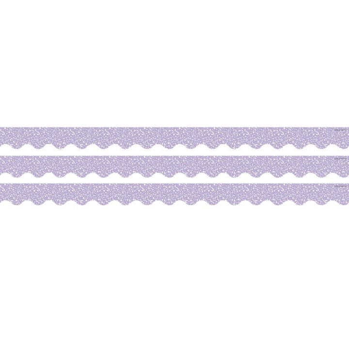 Teacher Created Resources® Composition Purple Scalloped Border Trim, 35 Feet Per Pack, 3 Packs