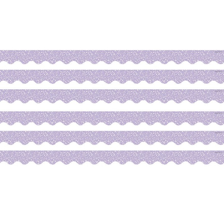 Teacher Created Resources® Composition Purple Scalloped Border Trim, 35 Feet Per Pack, 6 Packs