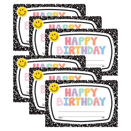Teacher Created Resources® Cool for School Happy Birthday Awards, 30 Per Pack, 6 Packs