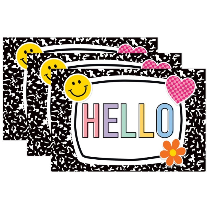 Teacher Created Resources® Cool for School Hello Postcards, 30 Per Pack, 3 Packs