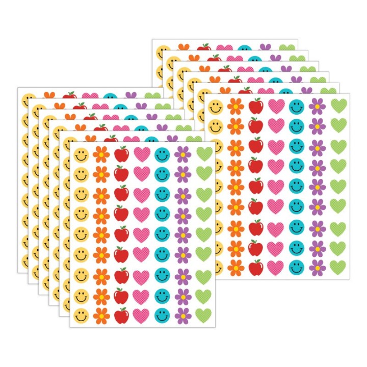 Teacher Created Resources® Cool for School Mini Stickers, 378 Per Pack, 12 Packs