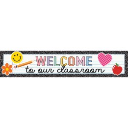Teacher Created Resources® Cool for School Welcome to Our Classroom Banner, 8" x 39"
