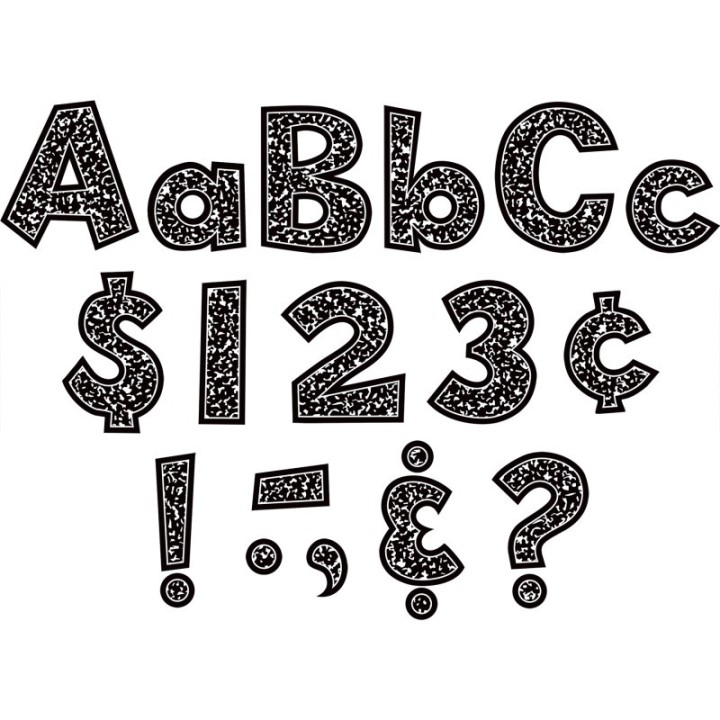 Teacher Created Resources® Composition 4" Fun Font Letters Combo Pack, 162 Pieces