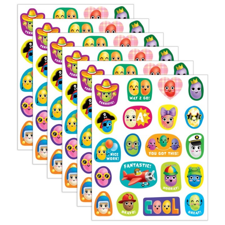 Teacher Created Resources® Jelly Bean Smelly Stickers, 120 Per Pack, 6 Packs