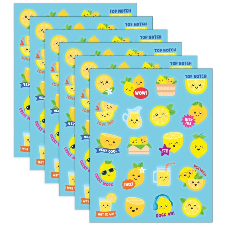 Teacher Created Resources® Lemon Smelly Stickers, 120 Per Pack, 6 Packs