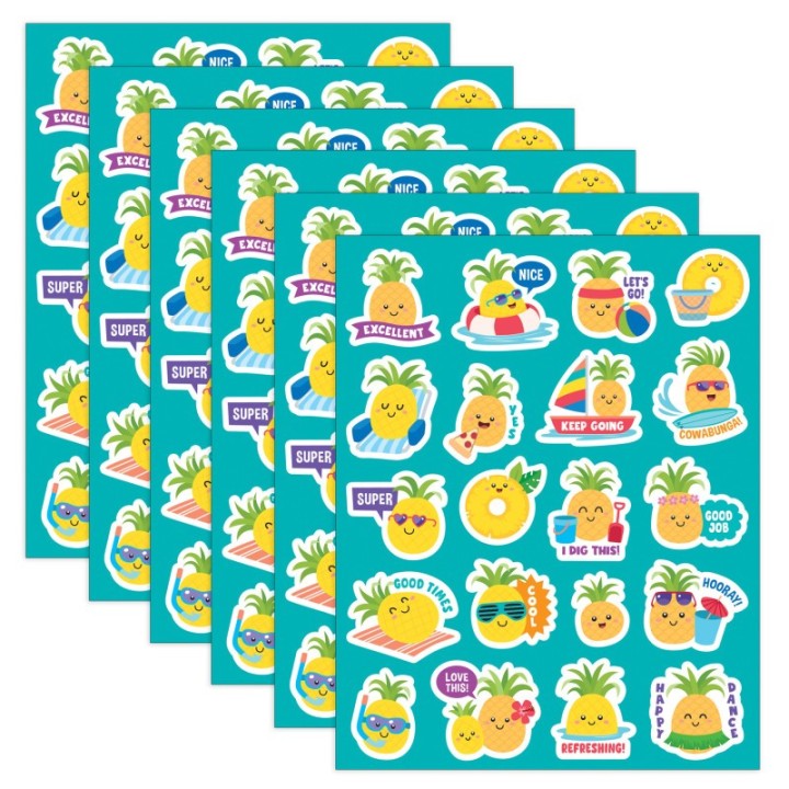 Teacher Created Resources® Pineapple Smelly Stickers, 120 Per Pack, 6 Packs