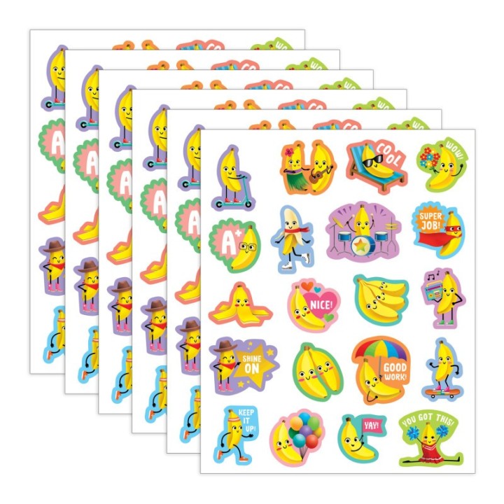 Teacher Created Resources® Banana Smelly Stickers, 120 Per Pack, 6 Packs