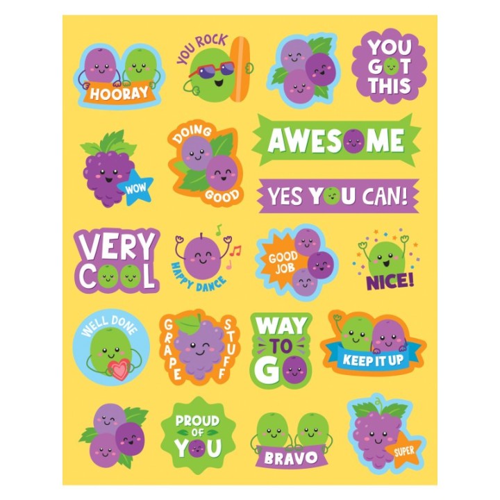 Teacher Created Resources® Grape Smelly Stickers, Pack of 120