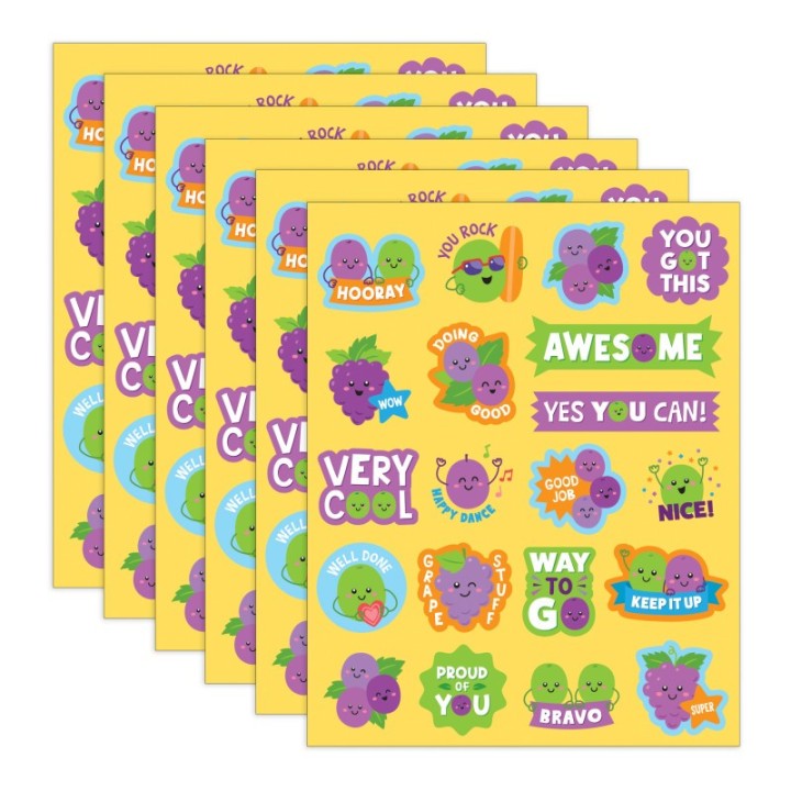 Teacher Created Resources® Grape Smelly Stickers, 120 Per Pack, 6 Packs