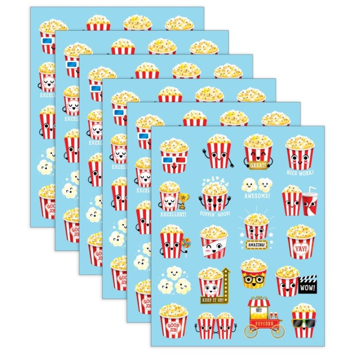 Teacher Created Resources® Popcorn Smelly Stickers, 120 Per Pack, 6 Packs