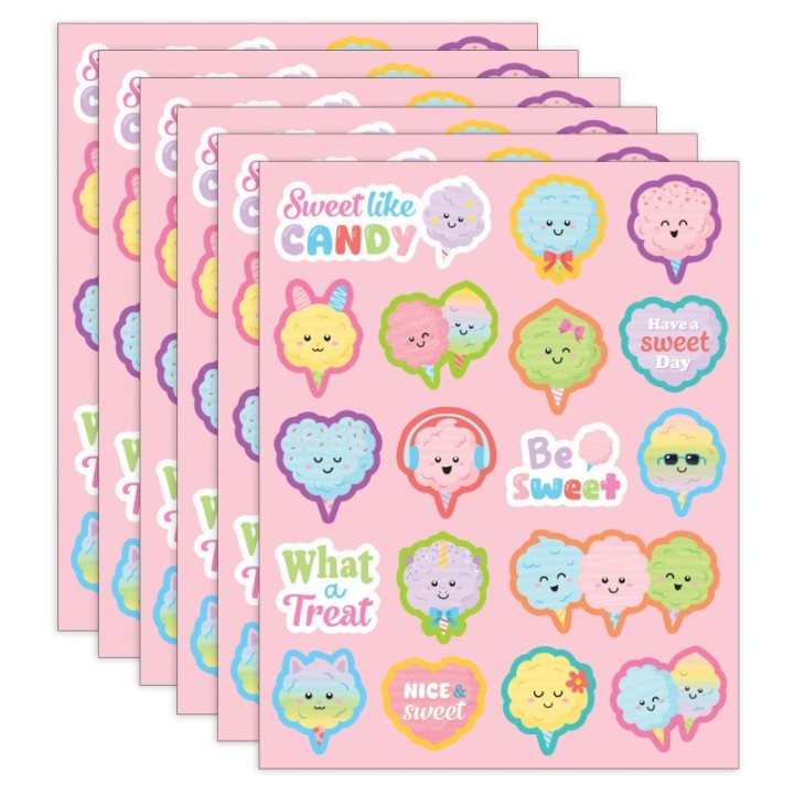 Teacher Created Resources® Cotton Candy Smelly Stickers, 108 Per Pack, 6 Packs