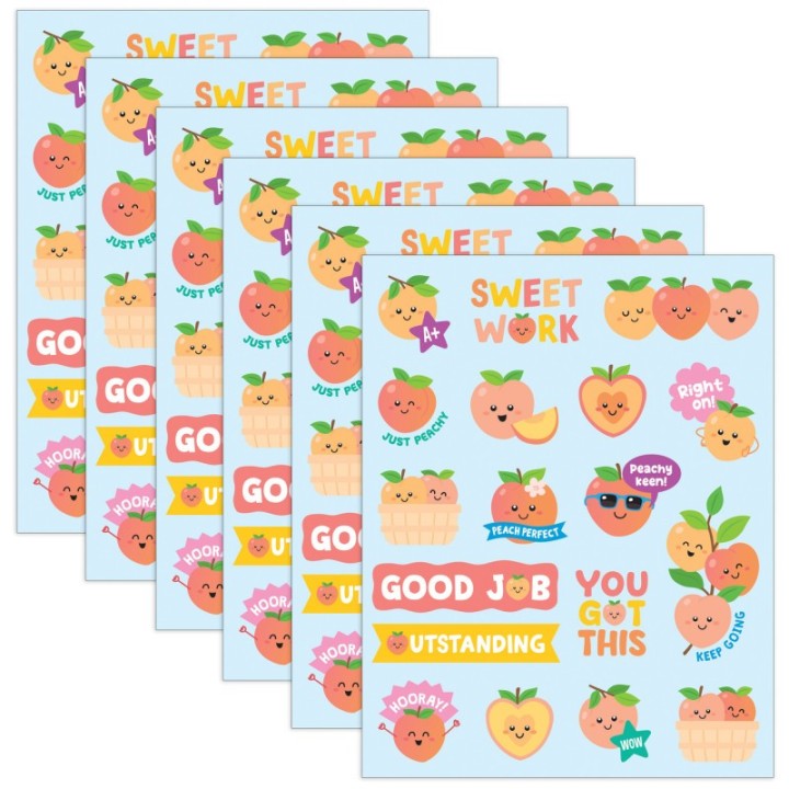 Teacher Created Resources® Peach Smelly Stickers, 108 Per Pack, 6 Packs