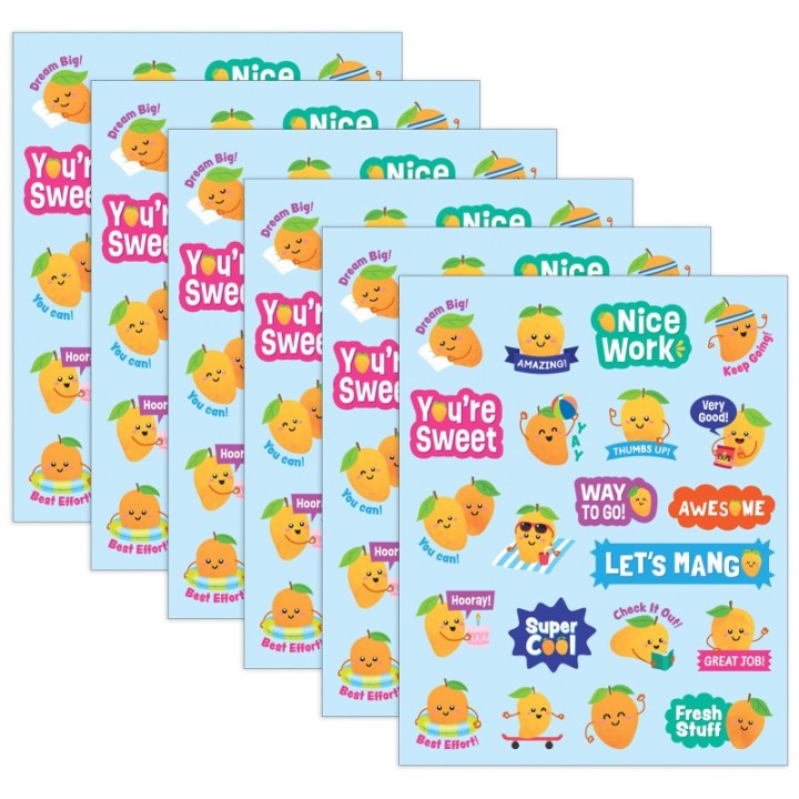 Teacher Created Resources® Mango Smelly Stickers, 126 Per Pack, 6 Packs