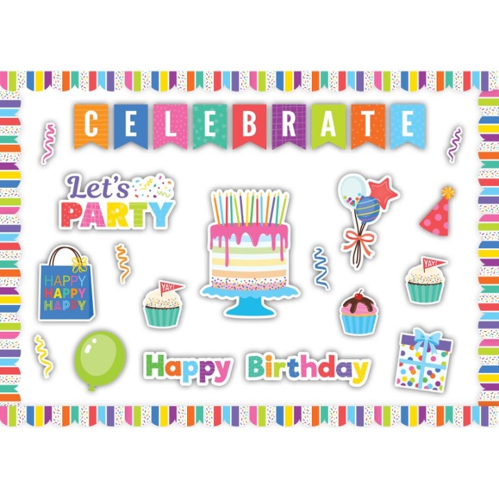 Teacher Created Resources® Colorful Happy Birthday Create & Decorate Quick Kit, 110 Pieces