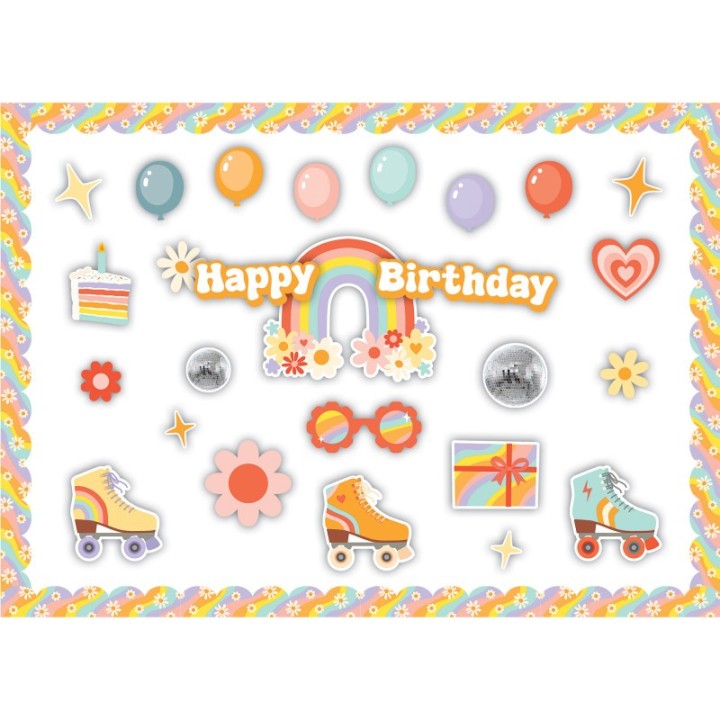 Teacher Created Resources® Roller Disco Birthday Create & Decorate Quick Kit, 121 Pieces
