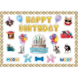 Teacher Created Resources® Cats and Dogs Happy Birthday Create & Decorate Quick Kit, 95 Pieces