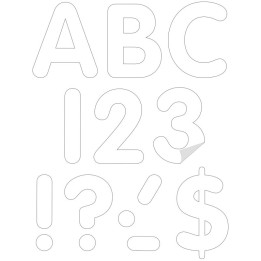 Teacher Created Resources® White 4" Classic Self-Adhesive Letters Uppercase, 108 Pieces