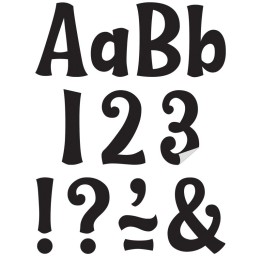 Teacher Created Resources® Black 4" Wild Whimsy Self-Adhesive Letters, 222 Pieces