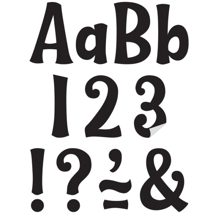 Teacher Created Resources® Black 4" Wild Whimsy Self-Adhesive Letters, 222 Pieces