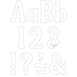 Teacher Created Resources® White 4" Wild Whimsy Self-Adhesive Letters, 222 Pieces